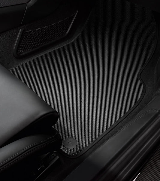 Porsche Design Porsche Carbon Floor Mats with Leather Edging for 911 and 718