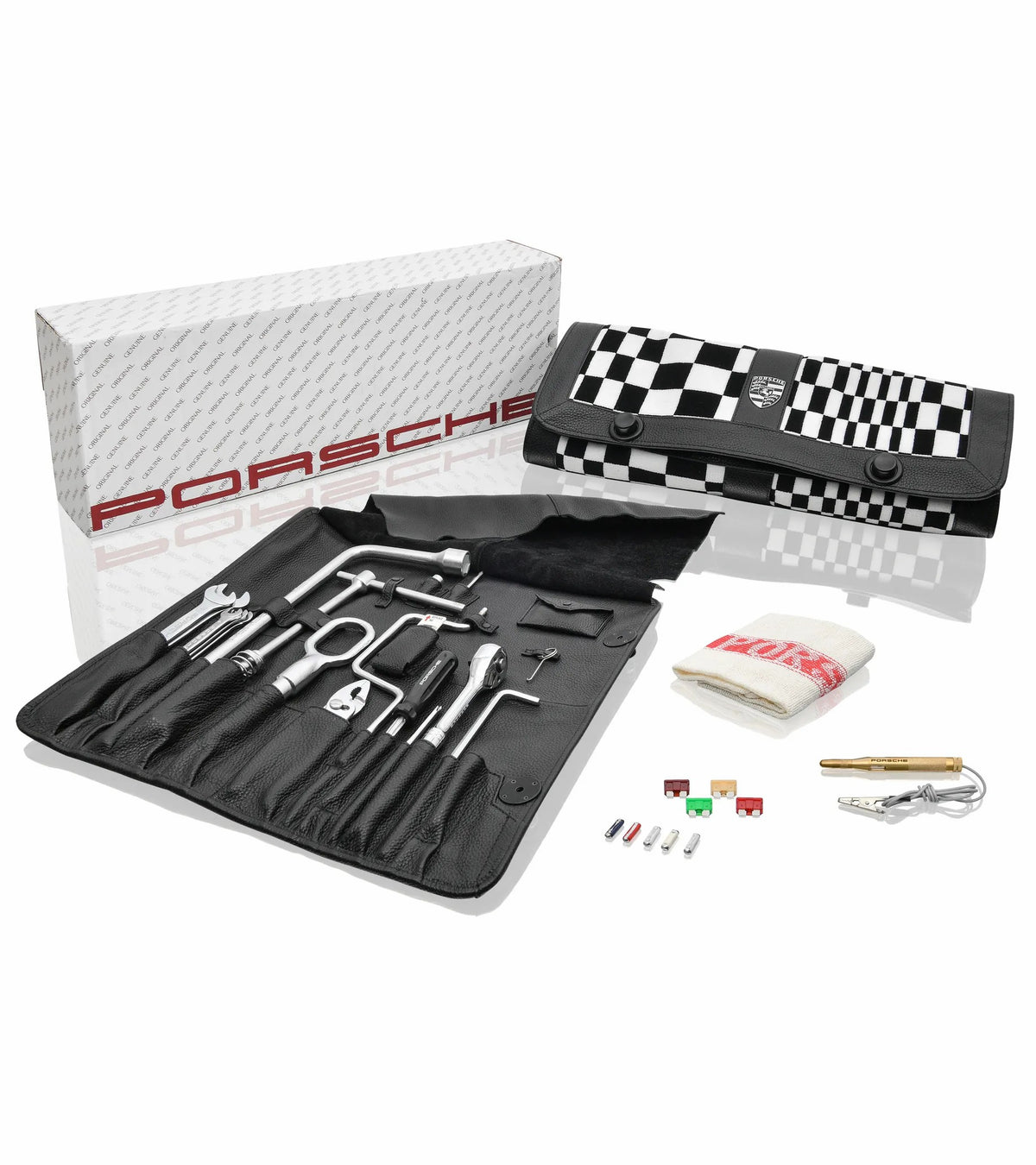 Porsche Design Porsche Assembly Gloves in McLaughlan Red Tartan