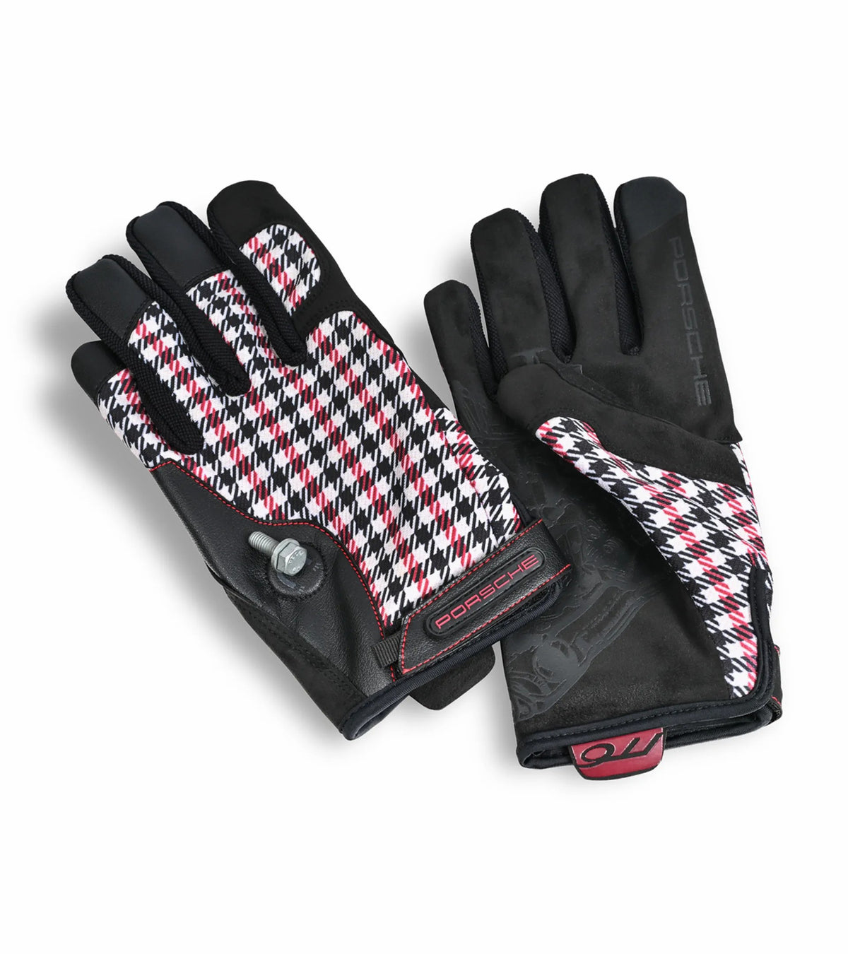Porsche Design Porsche Classic Assembly Gloves in Red Pepita