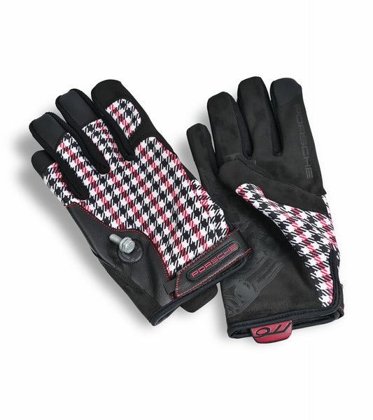 Porsche Design Porsche Classic Assembly Gloves in Red Pepita