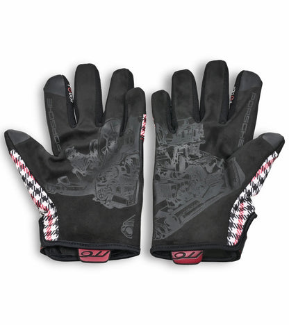 Porsche Design Porsche Classic Assembly Gloves in Red Pepita