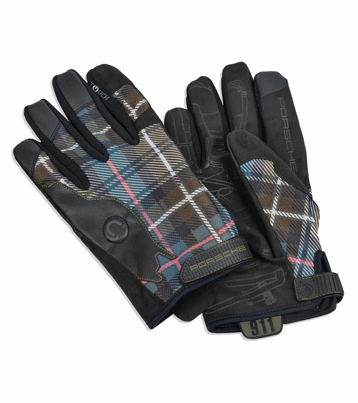 Porsche Design Porsche Assembly Gloves in Dress Mackenzie Green Tartan