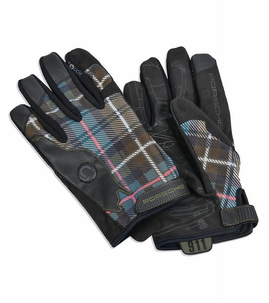Porsche Design Porsche Assembly Gloves in Dress Mackenzie Green Tartan