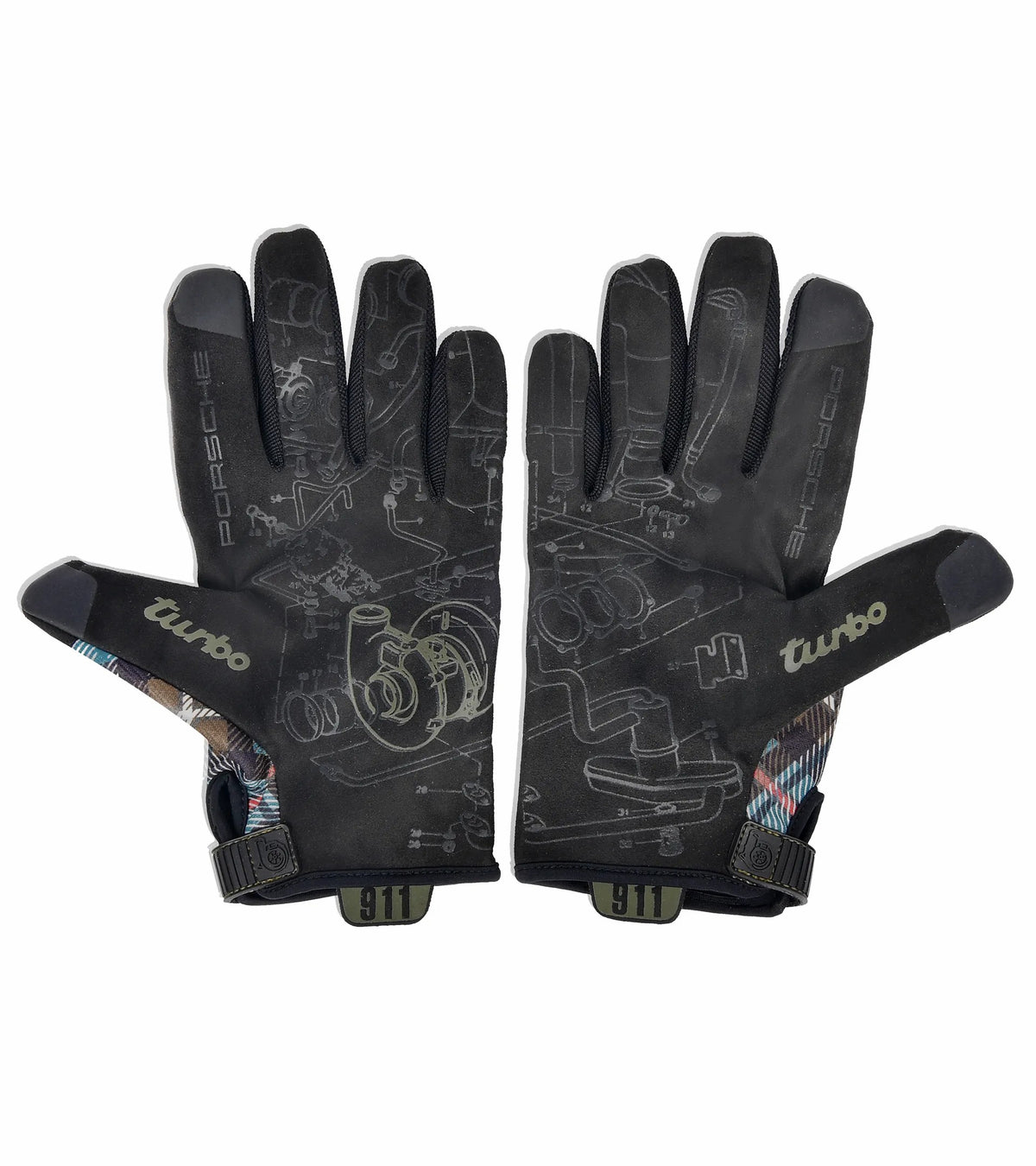 Porsche Design Porsche Assembly Gloves in Dress Mackenzie Green Tartan