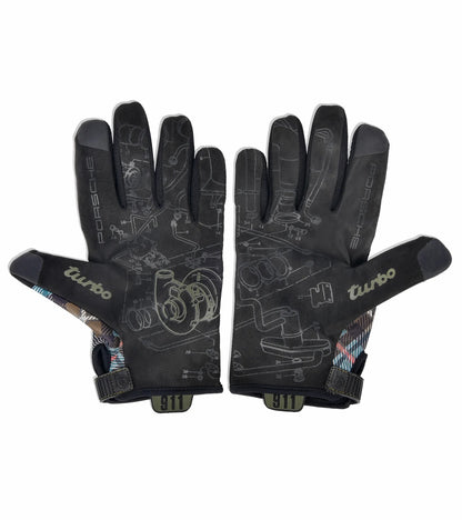 Porsche Design Porsche Assembly Gloves in Dress Mackenzie Green Tartan