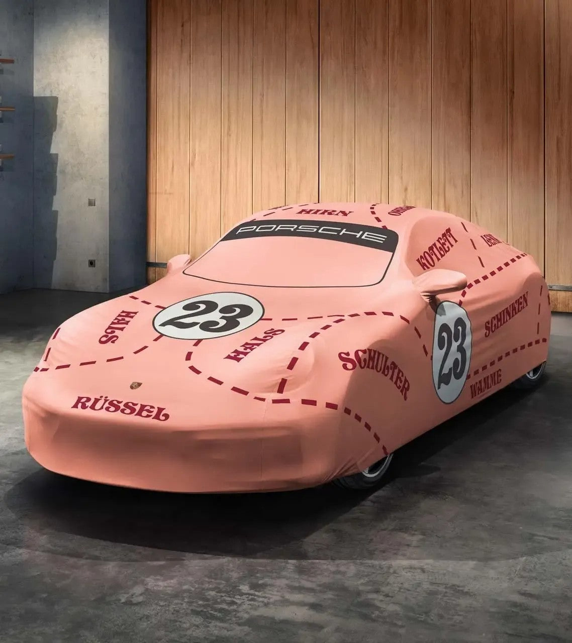 Porsche Design Porsche Indoor Car Cover with "Pink Pig" Design for 911 (992 Turbo)