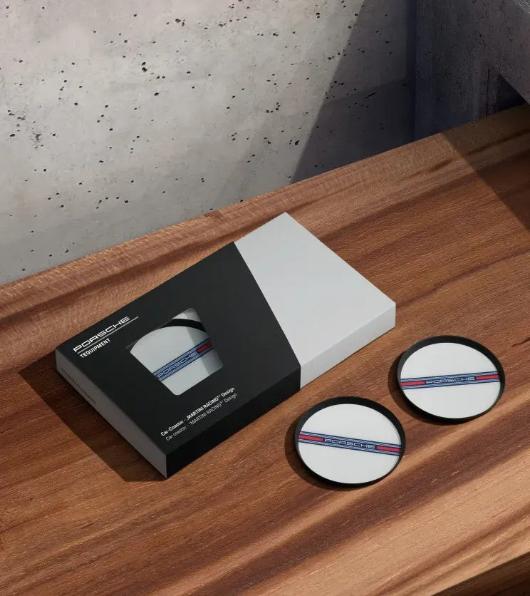 Porsche Design Porsche Car Coasters in MARTINI RACING® Design
