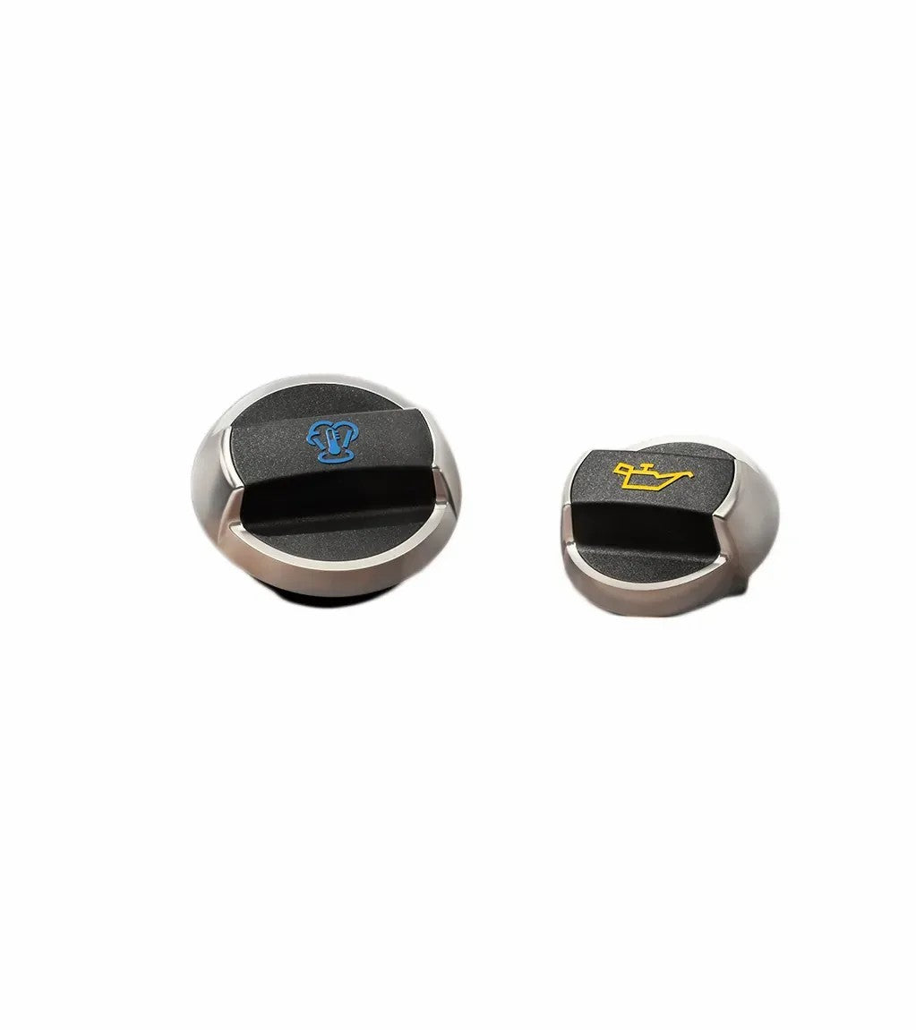 Porsche Design Porsche Oil and Coolant Caps in Aluminum Look for  911 (992)