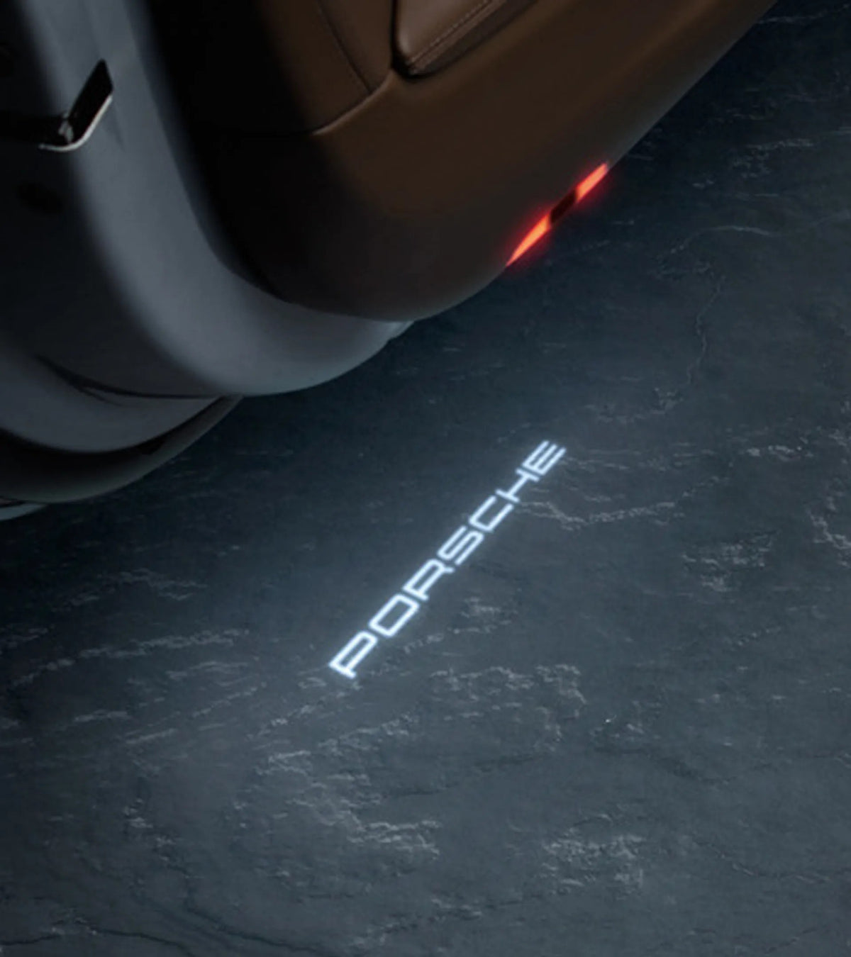 Porsche Design LED "PORSCHE" logo door projectors