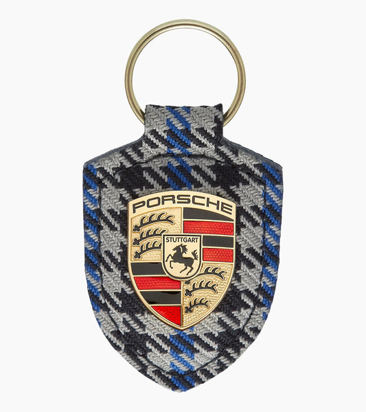 Porsche Design Pepita blue Crest key ring