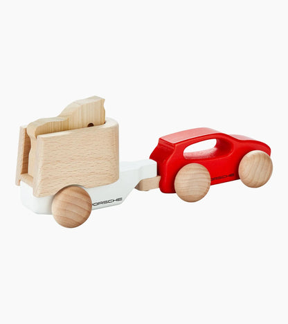 Porsche Design Cayenne Wooden Car with Horse Trailer