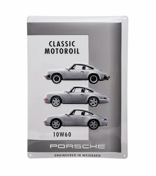 Porsche Design Metal plate – Motoroil 10W60