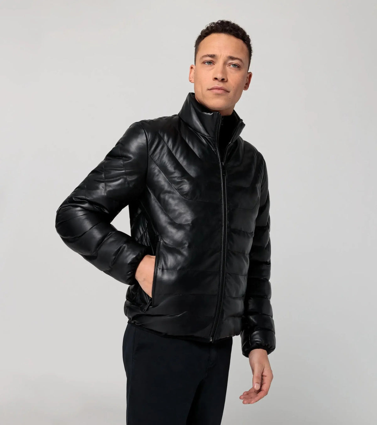 Porsche Design Athleisure padded leather jacket